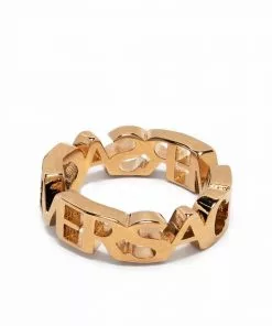 Versace logo letter ring
