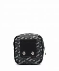 Versace Greca logo-print zip-up wallet