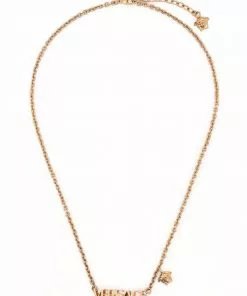Versace logo-plaque necklace