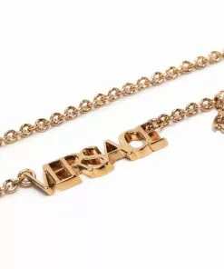 Versace logo-plaque necklace