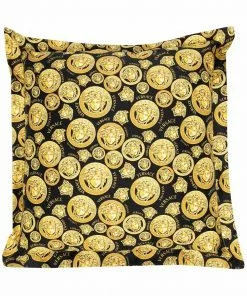 Versace Medusa medallion print cushion