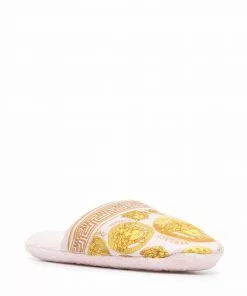 Versace Medusa-print slip-on slippers