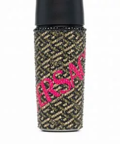 Versace La Greca crystal-embellished travel flask