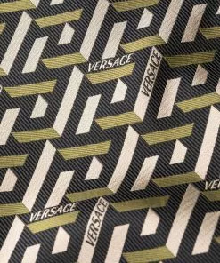 Versace geometric jacquard-woven shift dress