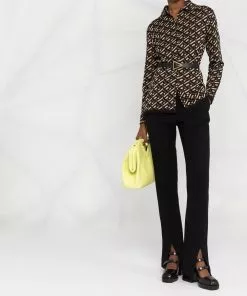 Versace jacquard logo pattern shirt