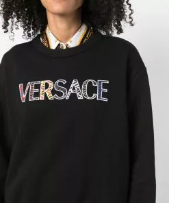 Versace logo-appliqué sweatshirt