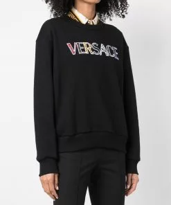 Versace logo-appliqué sweatshirt
