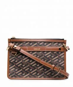 Versace monogram-print crossbody bag