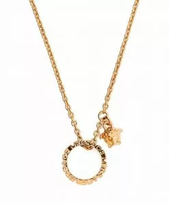 Versace logo ring-pendant necklace