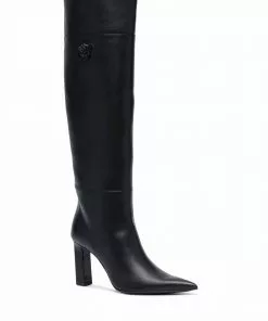 Versace Medusa Head plaque knee boots