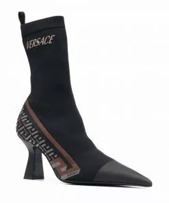 Versace La Greca sock-style boots