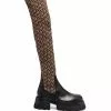 Versace Greca-print knee-length boots