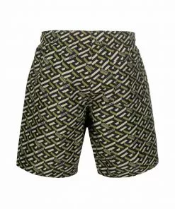 Versace Greca logo-print swim shorts
