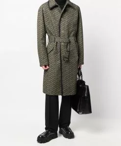 Versace belted-waist coat