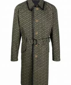 Versace belted-waist coat