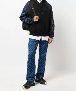 Versace embroidered-logo long-sleeve hoodie