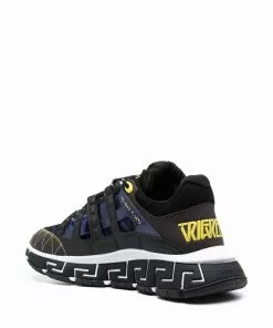 Versace Trigreca panelled cut-out sneakers