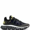 Versace Trigreca panelled cut-out sneakers