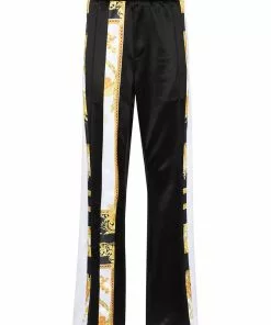 Versace Barocco-print satin track pants
