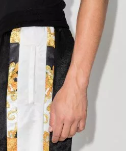 Versace Barocco-print satin track pants