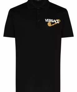 Versace Safety Pin short-sleeve polo shirt