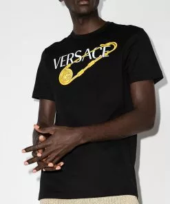 Versace Safety Pin logo-print T-shirt