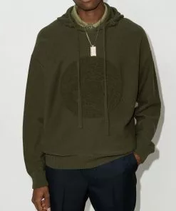 Versace Medusa logo knitted hoodie