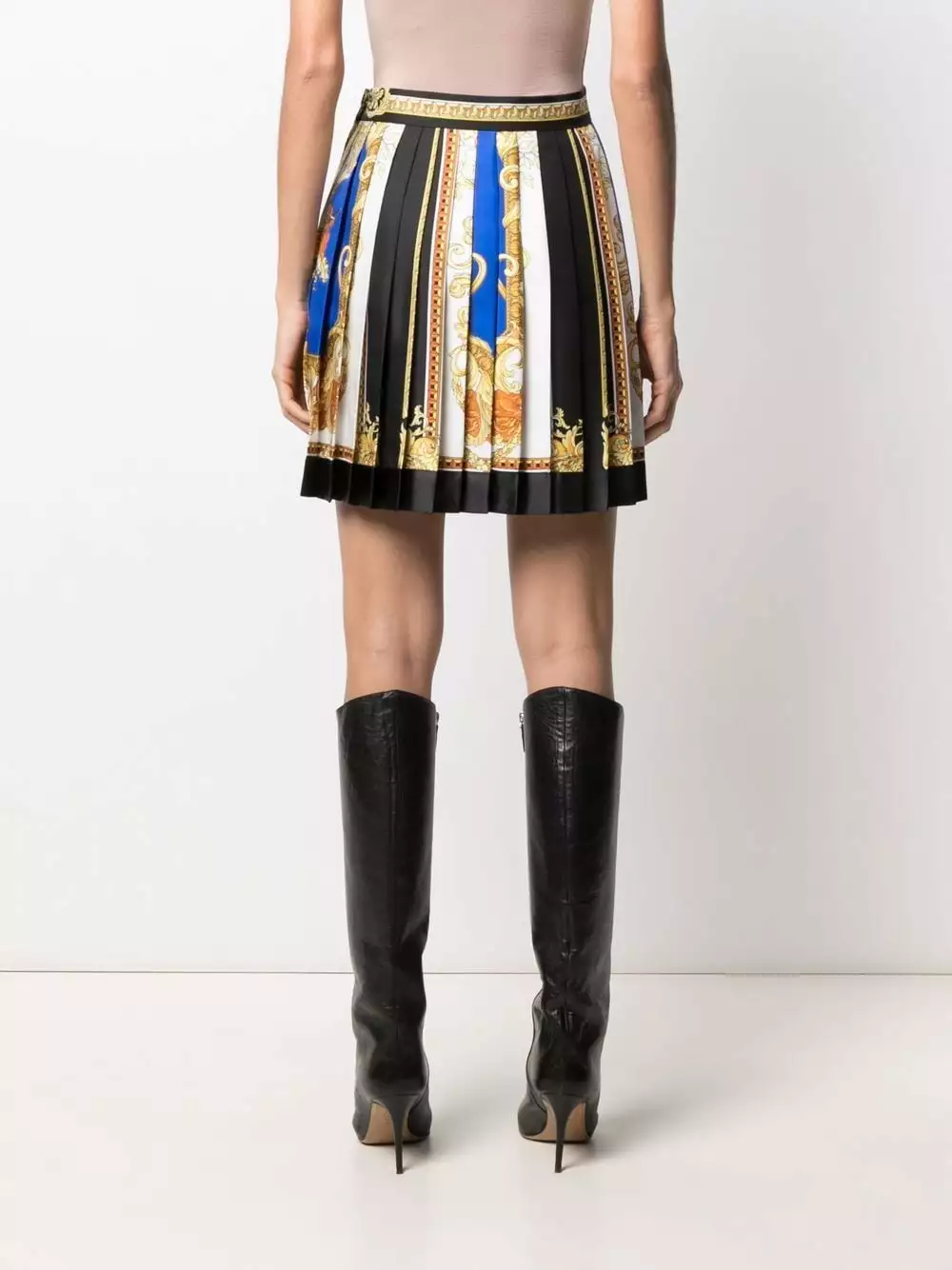 Versace Medusa Renaissance print pleated skirt 6 Versace Medusa Renaissance print pleated skirt