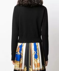 Versace fine-knit distressed cardigan