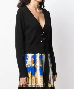 Versace fine-knit distressed cardigan