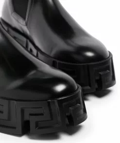 Versace Greca Labyrinth leather Chelsea boots 9 Versace Greca Labyrinth leather Chelsea boots