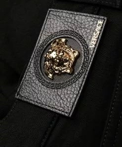 Versace straight-leg Medusa logo plaque jeans