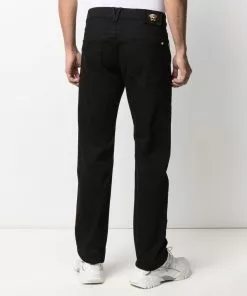Versace straight-leg Medusa logo plaque jeans