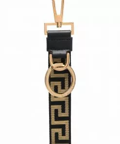 Versace Greca-pattern clasp-fastening keyring