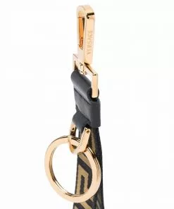 Versace Greca-pattern clasp-fastening keyring