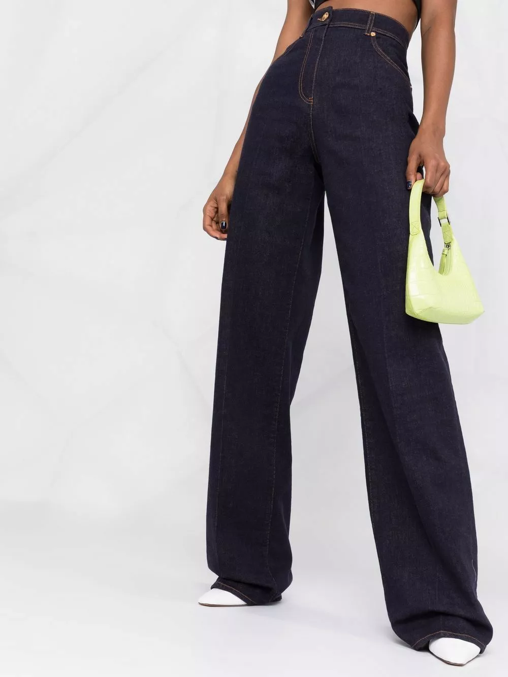 Versace Medusa patch wide leg jeans 7 Versace Medusa-patch wide-leg jeans