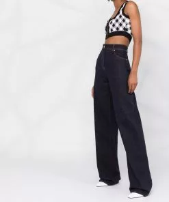 Versace Medusa patch wide leg jeans 16 Versace Medusa-patch wide-leg jeans