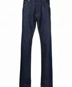 Versace embroidered-logo straight-leg jeans