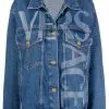 Versace Greca-trim logo-print denim jacket
