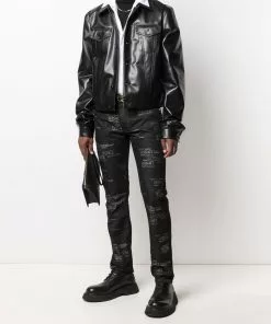 Versace logo-print straight-leg jeans