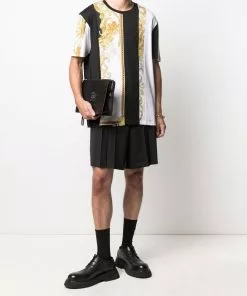 Versace baroque-print panelled T-shirt