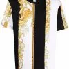 Versace baroque-print panelled T-shirt