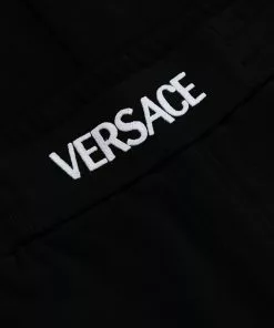 Versace logo-waistband jersey track pants