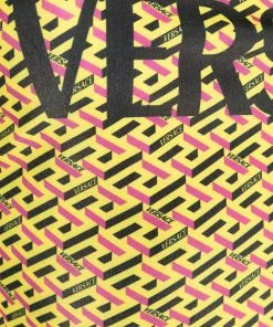 Versace La Greca-print bikini top