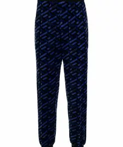 Versace La Greca-print chenille track pants