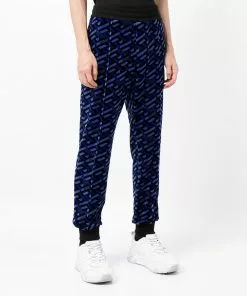 Versace La Greca print chenille track pants 11 Versace La Greca-print chenille track pants