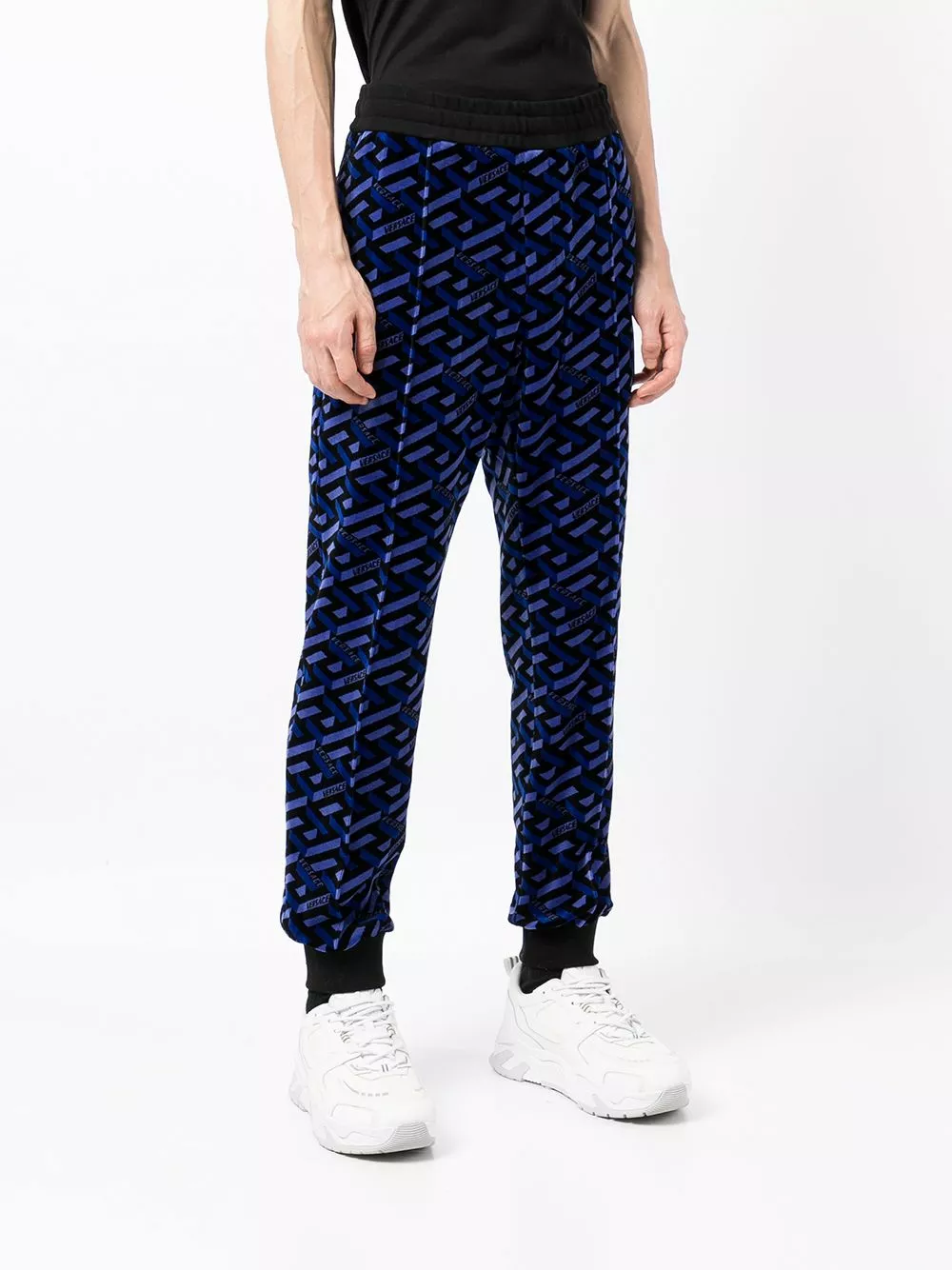 Versace La Greca print chenille track pants 5 Versace La Greca-print chenille track pants