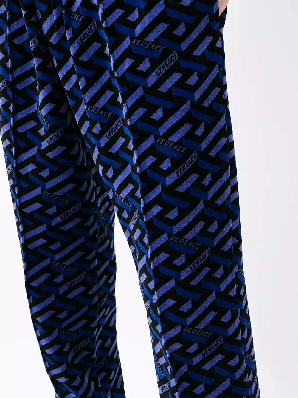 Versace La Greca print chenille track pants 7 Versace La Greca-print chenille track pants