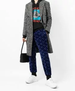Versace La Greca-print chenille track pants