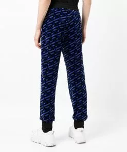 Versace La Greca print chenille track pants 12 Versace La Greca-print chenille track pants